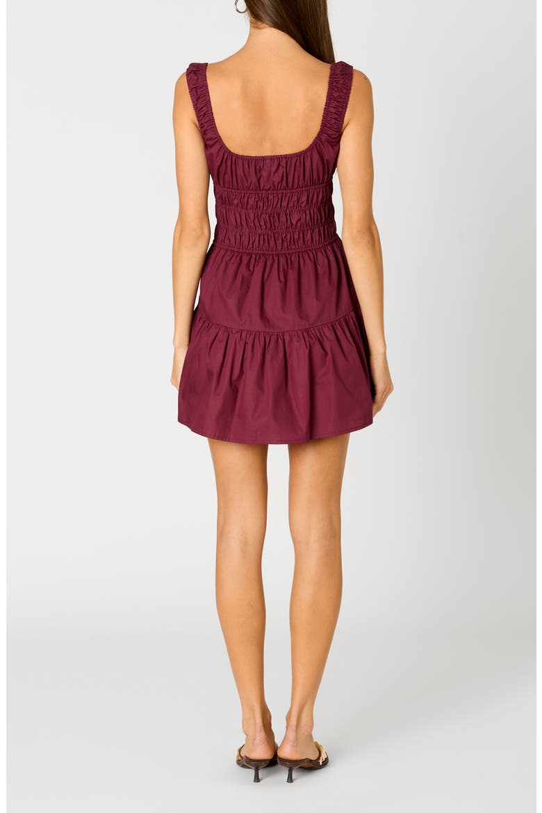 Salt Cotton Mini Sundress, Alternate, color, PLUM