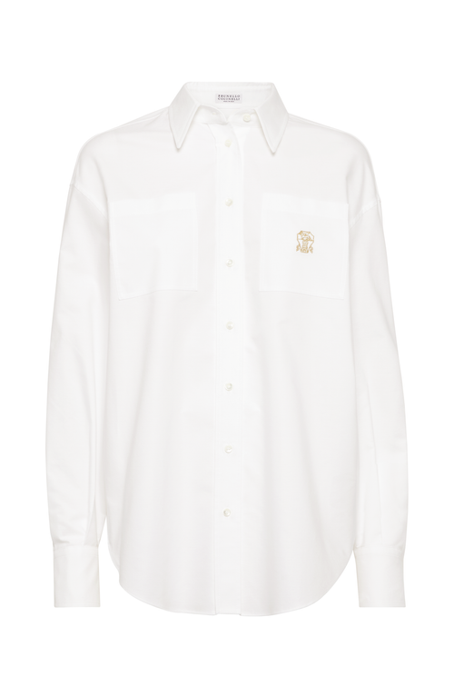 Brunello Cucinelli Shirt With Logo In White