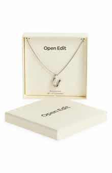 Open Edit Waterproof Bubble Initial Pendant Necklace