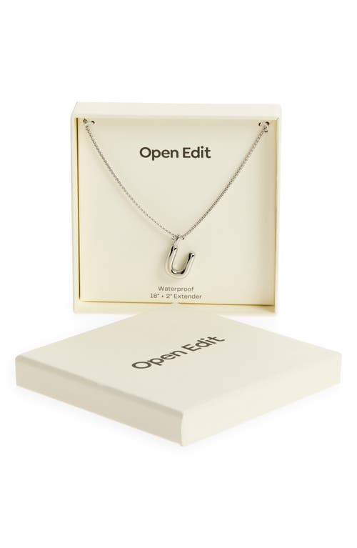 Open Edit Waterproof Bubble Initial Pendant Necklace