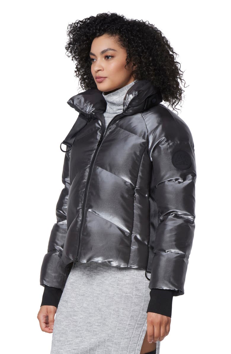 Andrew Marc Francium Metallic Puffer Jacket, Alternate, color, 
