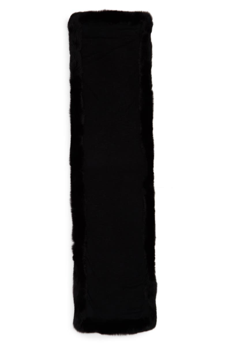 Max Mara Aria Cashmere Scarf with Genuine Fox Fur Trim, Alternate, color, 