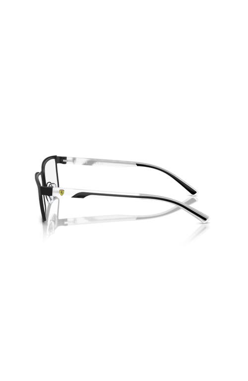 Scuderia Ferrari 56mm Rectangle Optical Glasses In Black