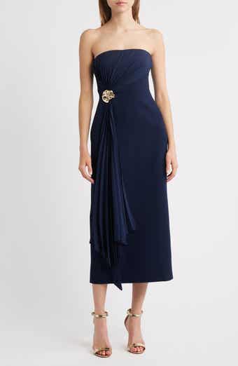 Acler Whitnell Strapless Draped Cocktail Dress