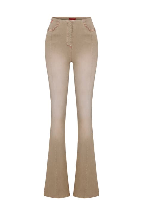 Cotton Coated Flare Pant
