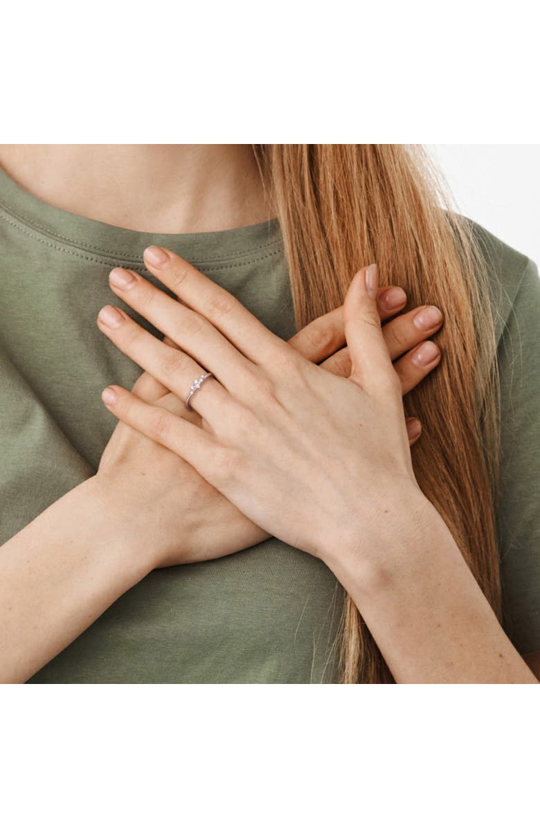 Julianna B. Diamond Cluster Ring Sterling Silver, Alternate, color, Sterling Silver