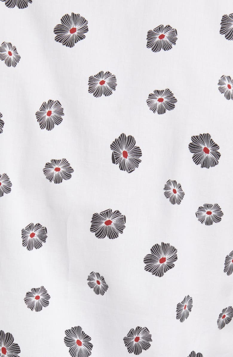 Stone Rose Floral Short Sleeve Stretch Button-Up Shirt, Alternate, color, 