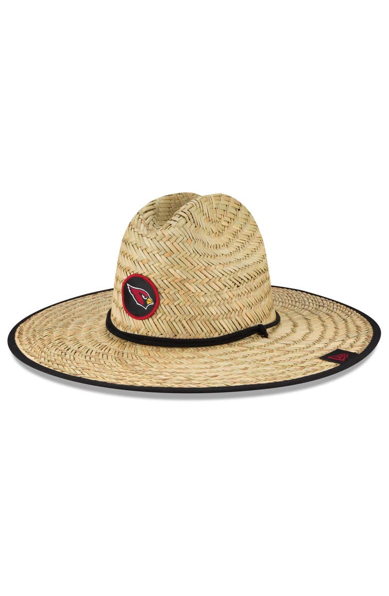 New Era Men's New Era Natural Arizona Cardinals NFL Training Camp Official Straw Lifeguard Hat, Main, color, Natural