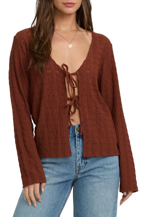Havana Tie Front Knit Top