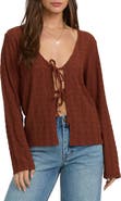 Billabong Havana Tie Front Knit Top