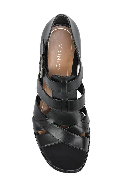 Vionic Marcella Ankle Strap Sandal In Black