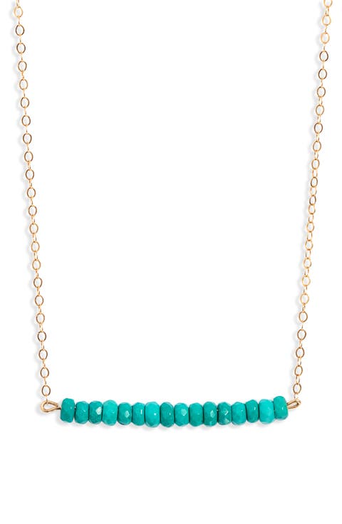 Strength Turquoise Bar Necklace