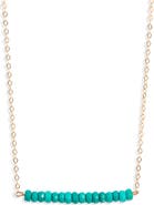 House of Olia Strength Turquoise Bar Necklace