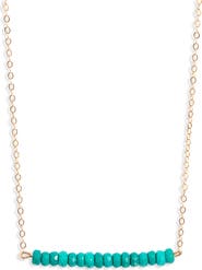 House of Olia Strength Turquoise Bar Necklace