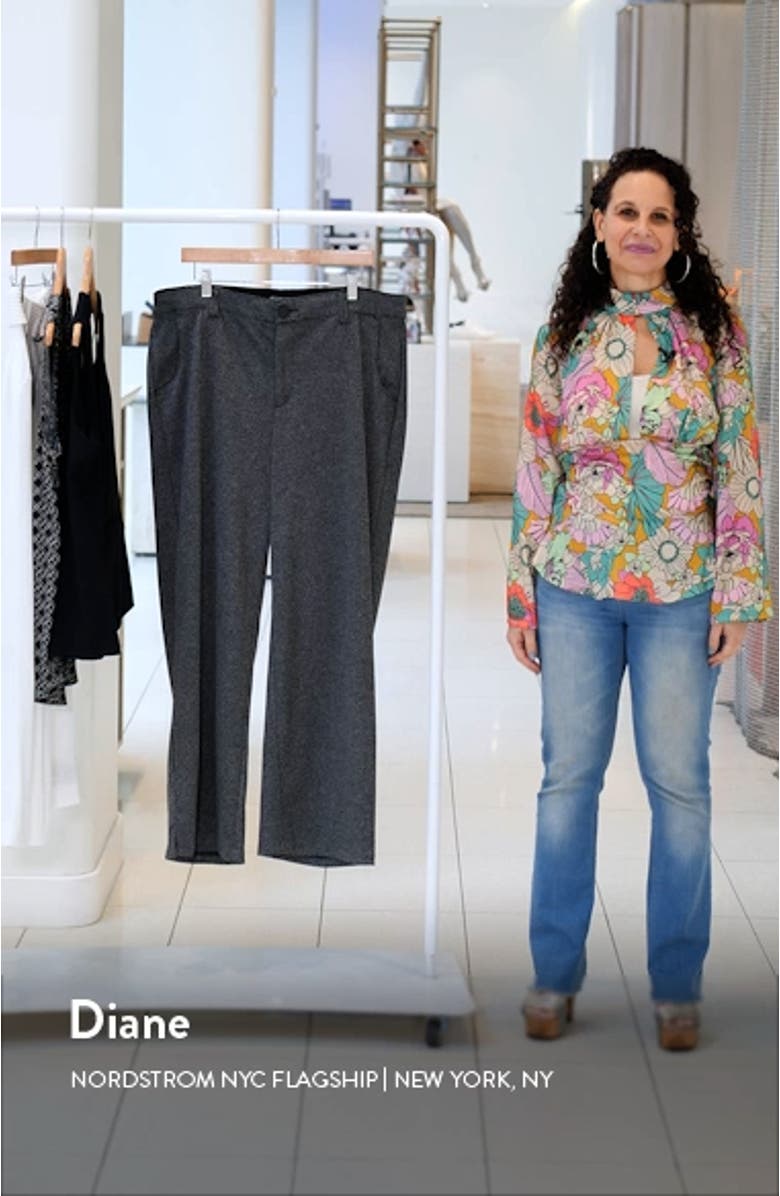 'Ab'Solution Skyrise Flat Front Wide Leg Pants, sales video thumbnail