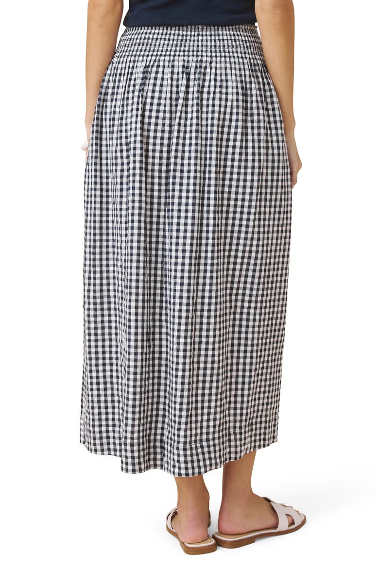 Gigi Gingham A-Line Skirt, Alternate, color, NAVY/WHITE