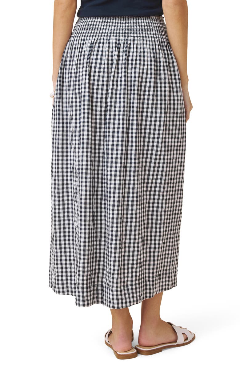 Splendid Gigi Gingham A-Line Skirt, Alternate, color, Navy Blue/ White