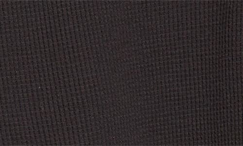 Maison Margiela Waffle Stitch Long Sleeve Wool Polo In Black