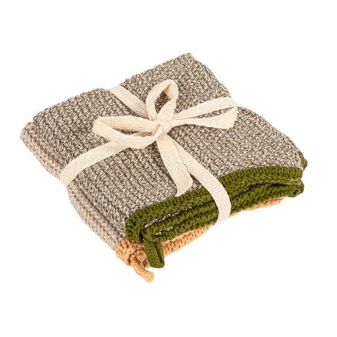 Square Cotton Knit Dish Cloth (Set of 2)