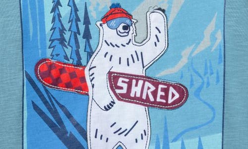 Andy & Evan Kids' Polar Bear Long Sleeve Layered Graphic T-shirt In Blue