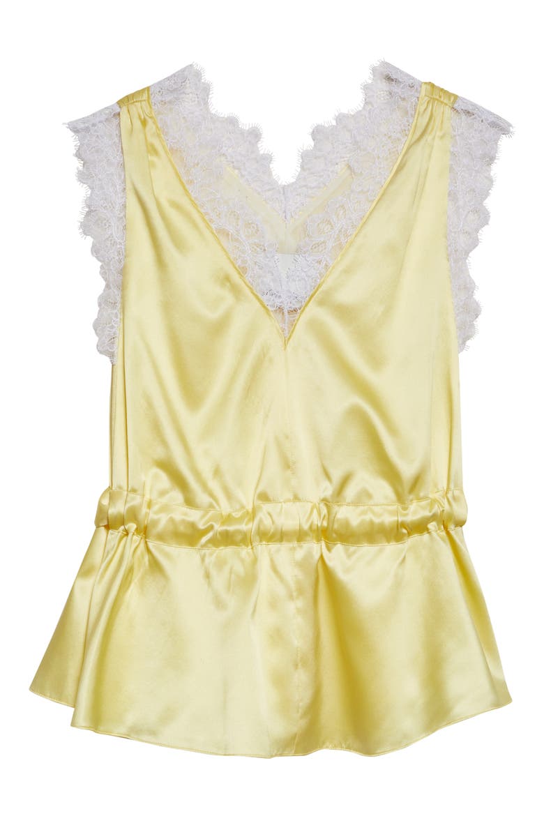 Satin Lace Top, Alternate, color, YUZU