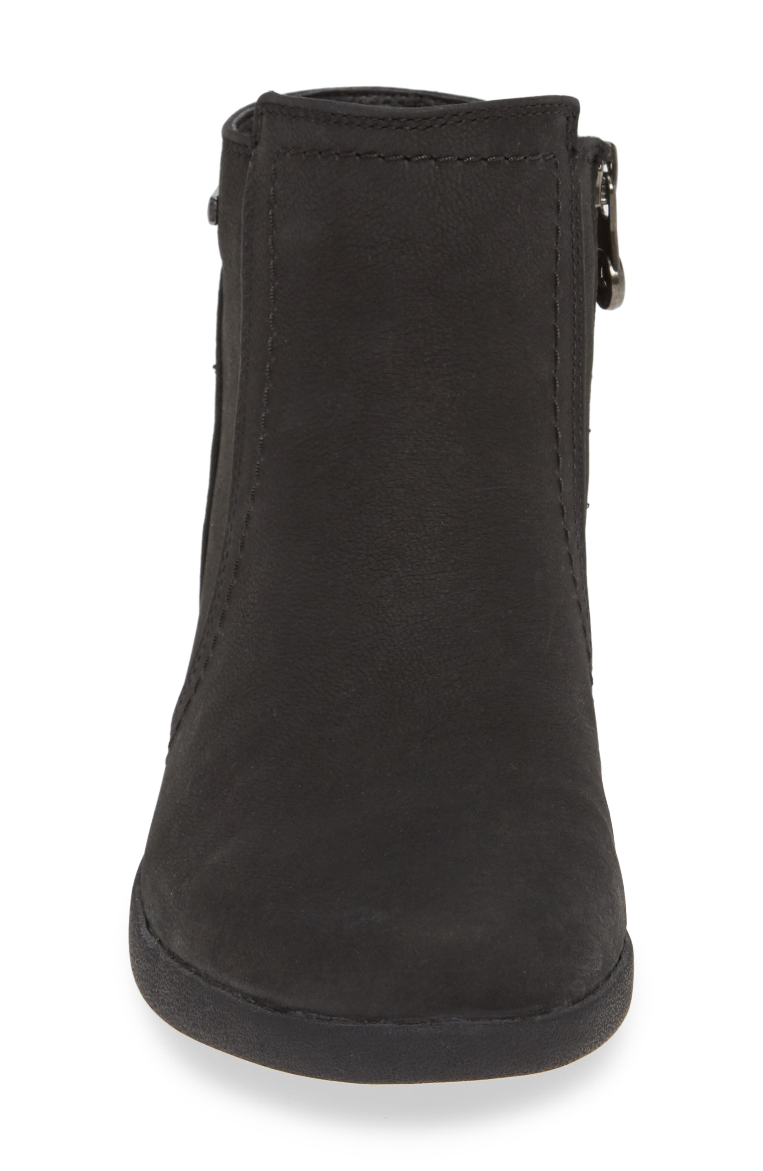 Fairlee Wedge Bootie, Alternate, color, BLACK LEATHER