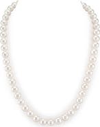 The Pearl Source Freshwater Pearl Necklace 7.5-8.5mm