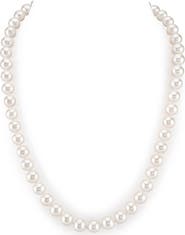 The Pearl Source Freshwater Pearl Necklace 7.5-8.5mm