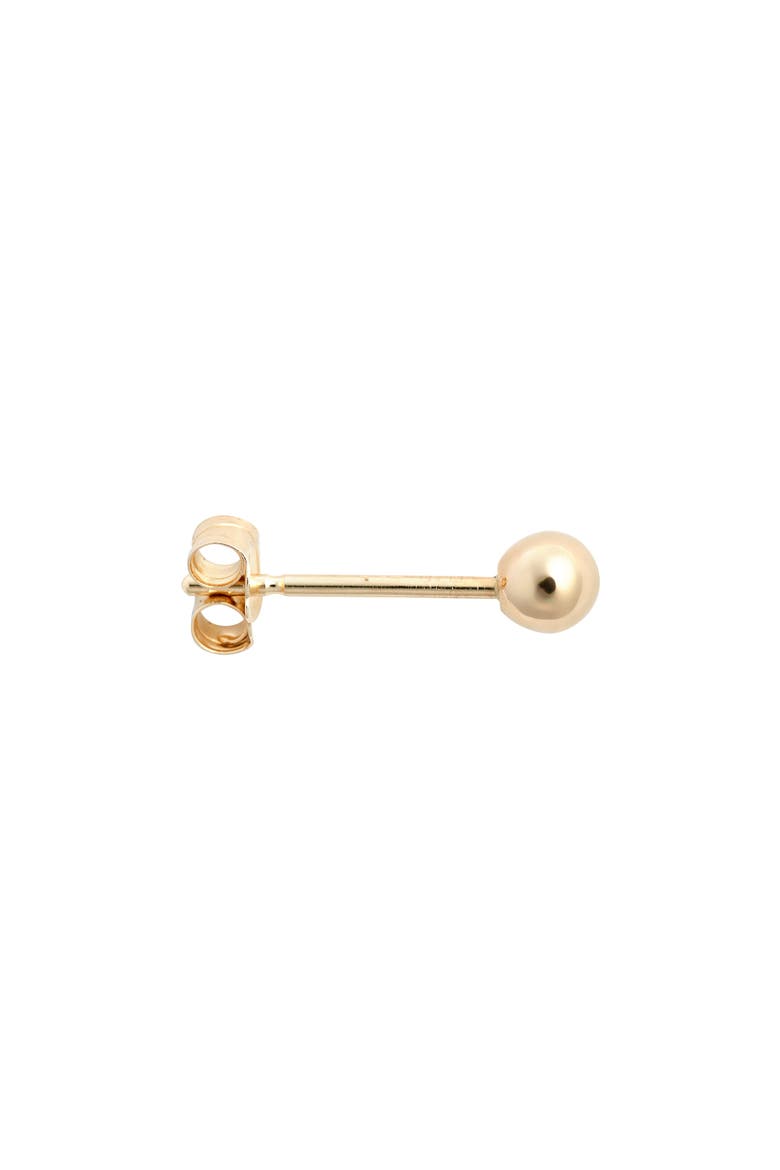 Single Ball Stud Earring, Alternate, color, GOLD
