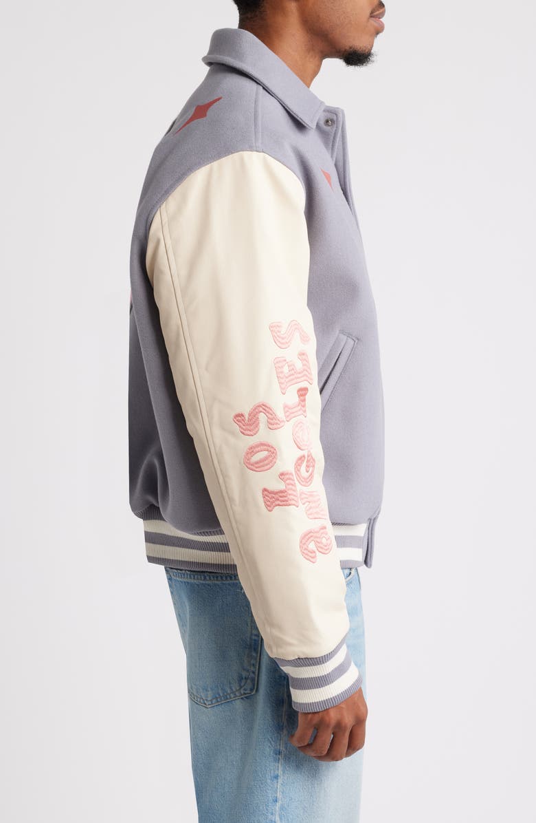 PacSun LA Crash Oversize Varsity Jacket, Alternate, color, 