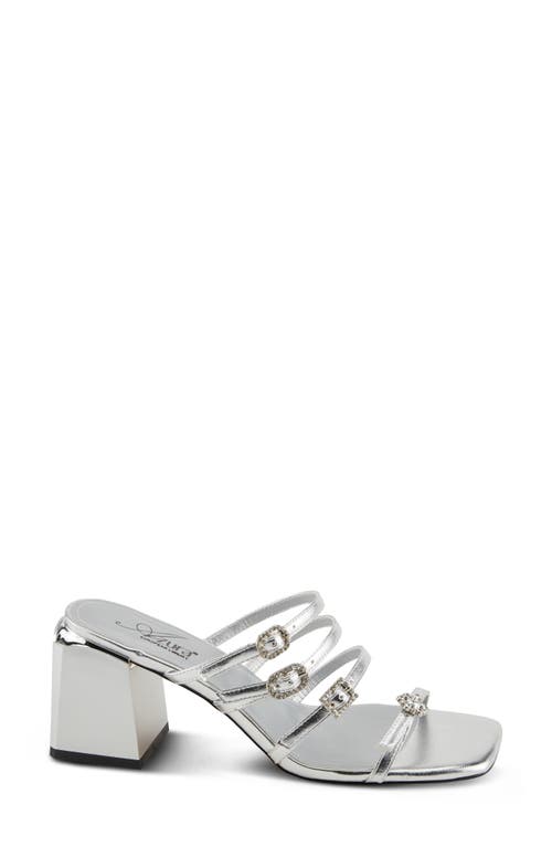 Azura By Spring Step Fancyful Slide Sandal In Silver