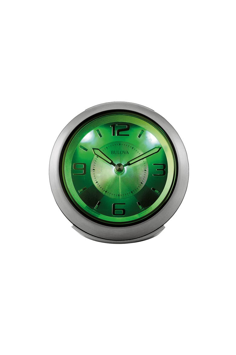 Lite Night Silver Alarm Table Clock, Silver, Alternate, color, Silver