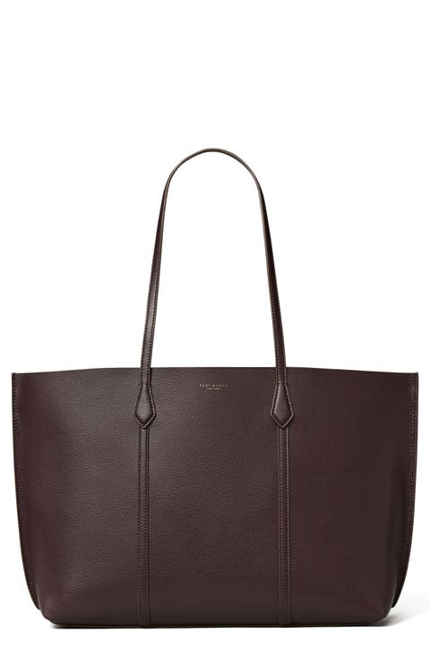 Perry Triple Compartment Leather Tote