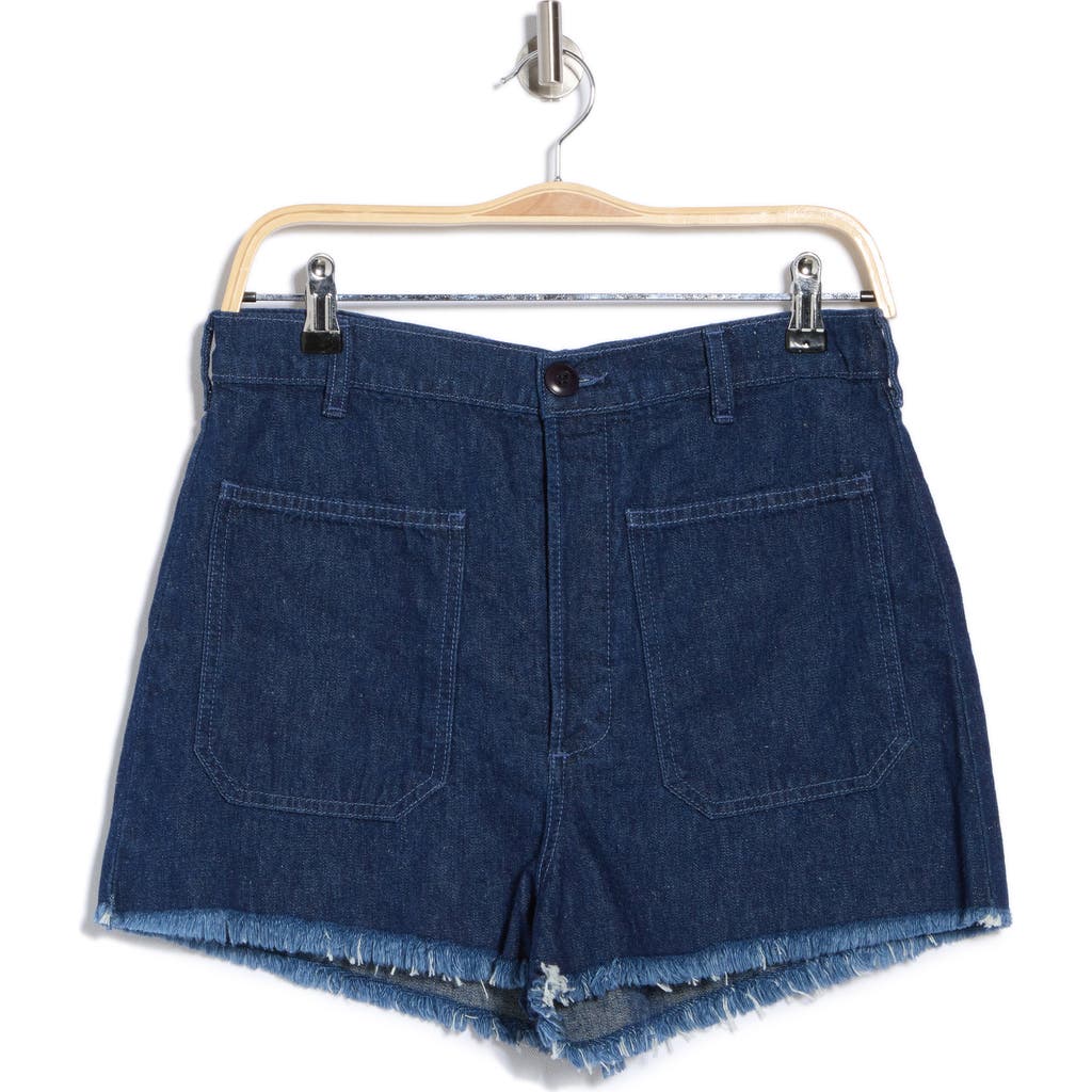 The Great . Sailor Denim Shorts In Rinse Wash