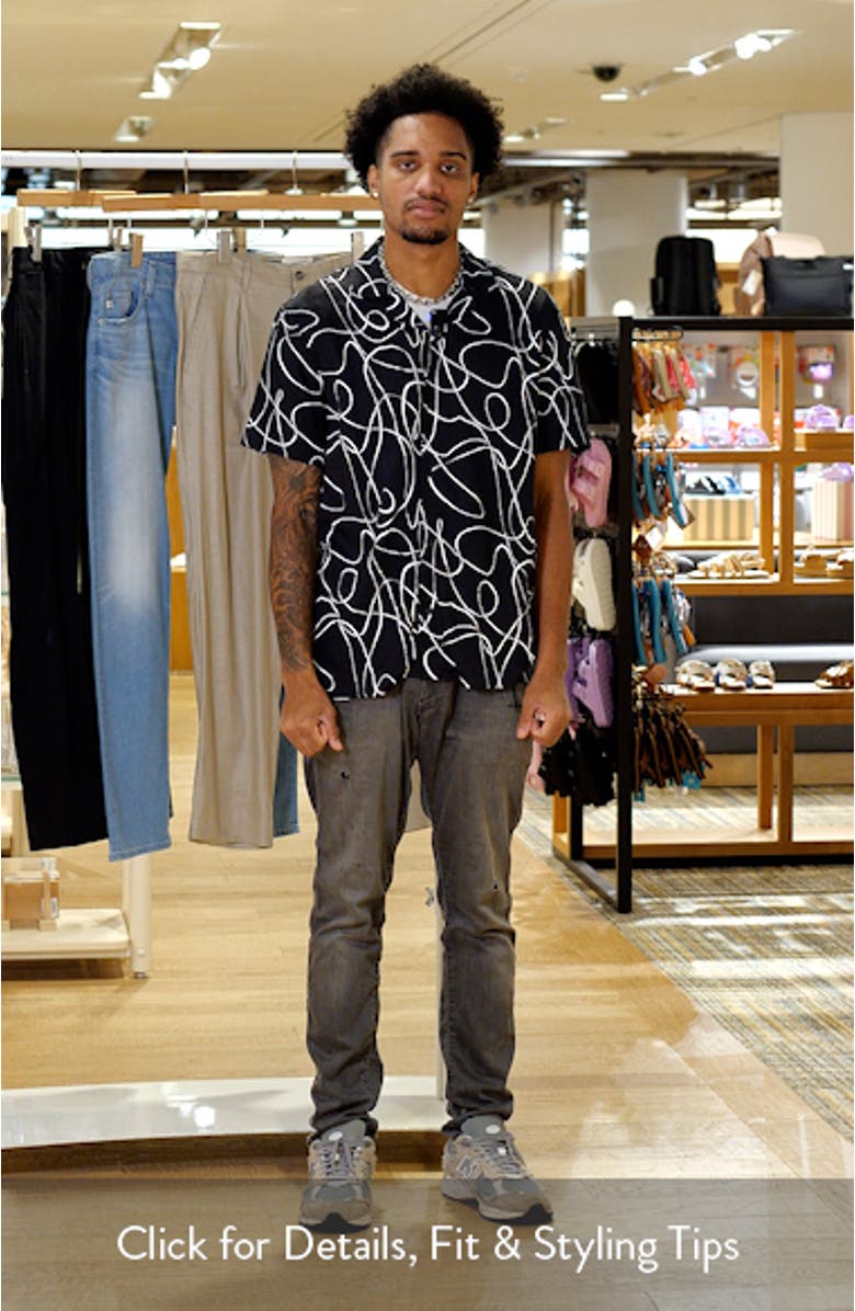 Linework Print Camp Shirt, sales video thumbnail