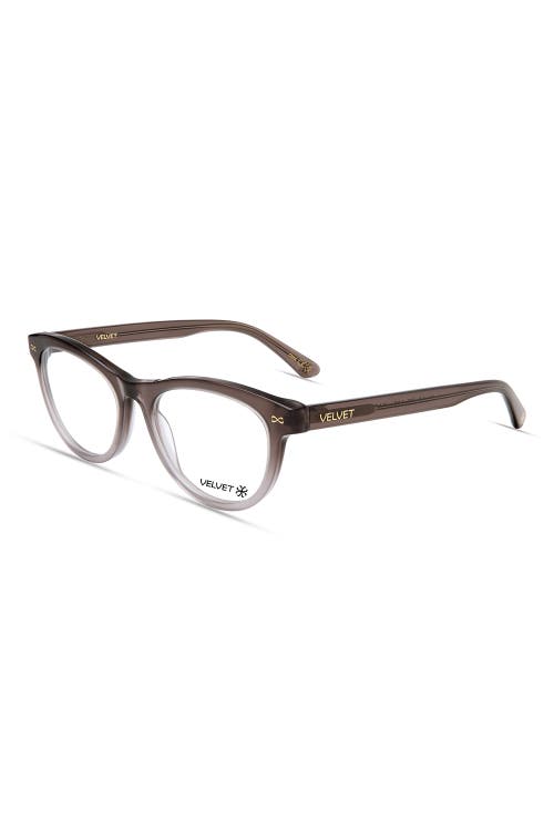 Velvet Eyewear Carol 55mm Oval Optical Glasses In Grey Fade