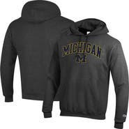 Champion Men's Champion Heather Charcoal Michigan Wolverines Arch Over Logo Pullover Hoodie