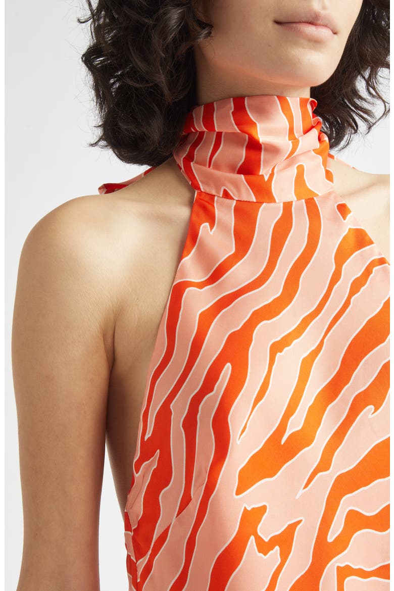 Izzie Zebra Stripe Halter Top, Alternate, color, SUNRISE ZEBRA