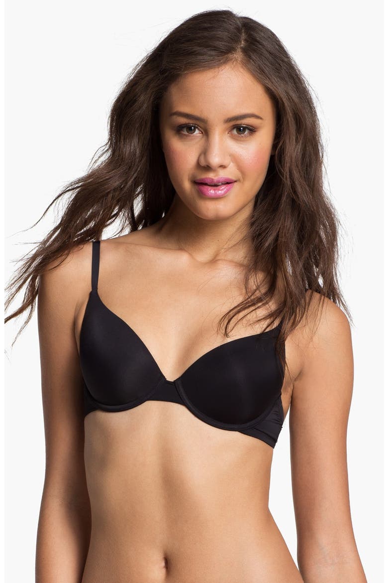 'Jayme' Underwire T-Shirt Bra, Main, color, BLACK