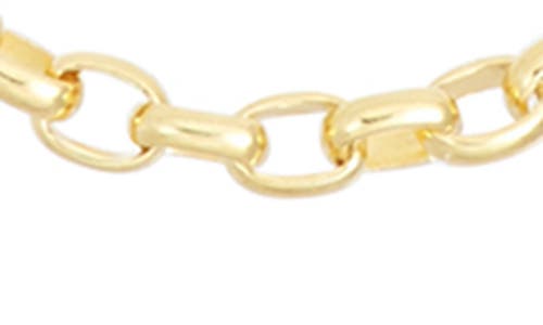 Fzn Sterling Silver Adjustable Rolo Chain Necklace In Gold