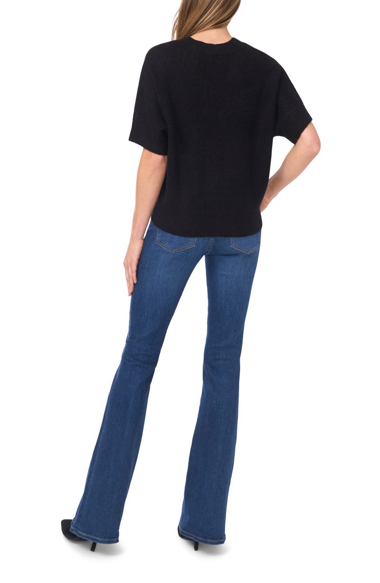 Halogen<sup>®</sup> Short Sleeve Sweater, Alternate, color, Rich Black