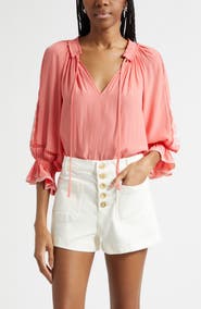 Ramy Brook Haven Embroidered Woven Shirt