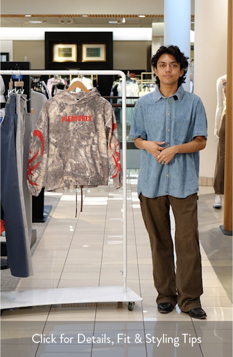 Hunt Oversize Camo Cotton Canvas Hoodie, sales video thumbnail