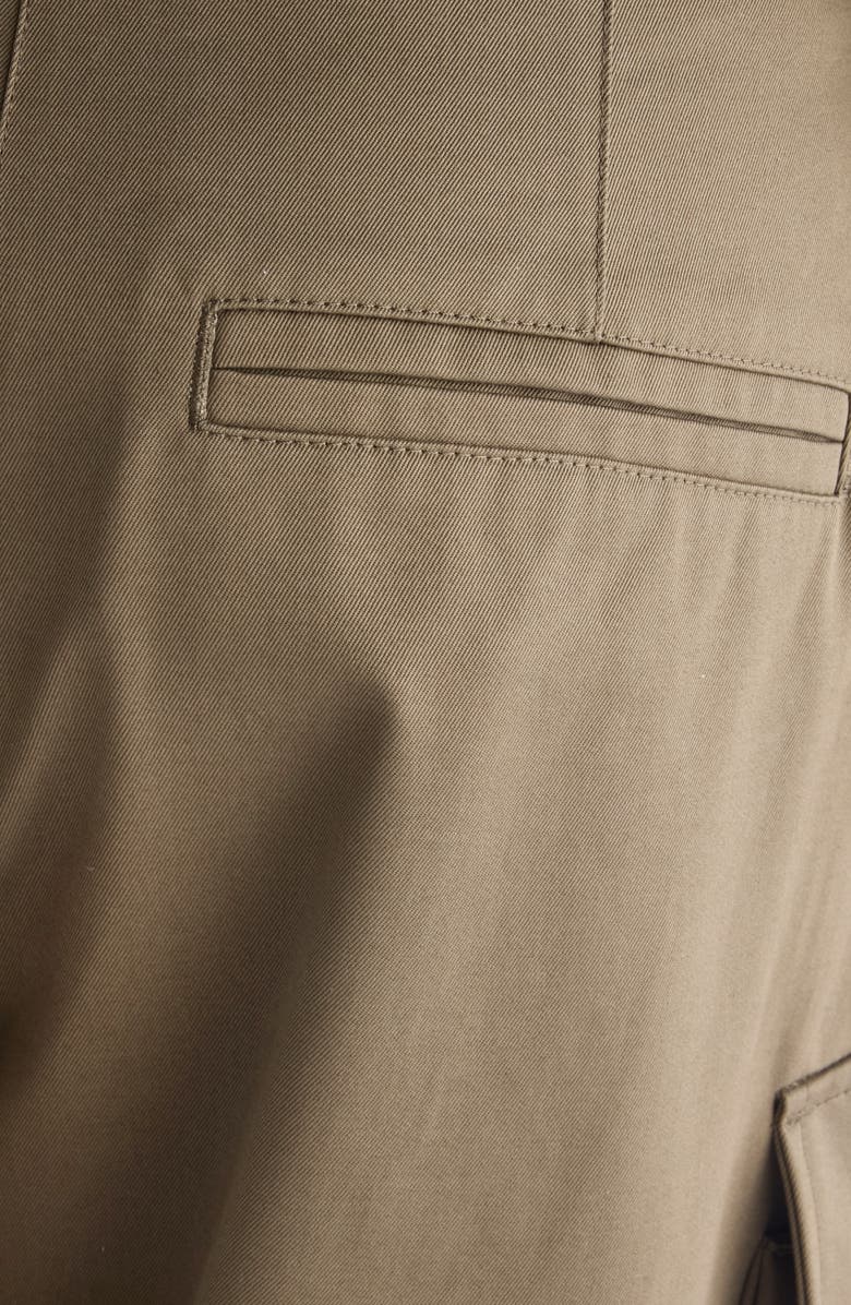 Acne Studios Belted Cotton Twill Barrel Leg Cargo Trousers, Alternate, color, Khaki Green