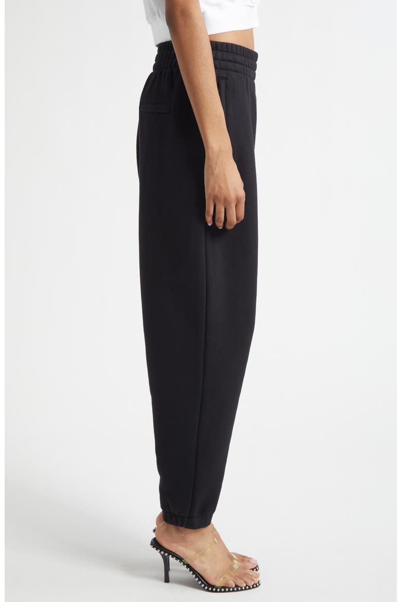 Essential Logo Cotton French Terry Sweatpants, Alternate, color, BLACK