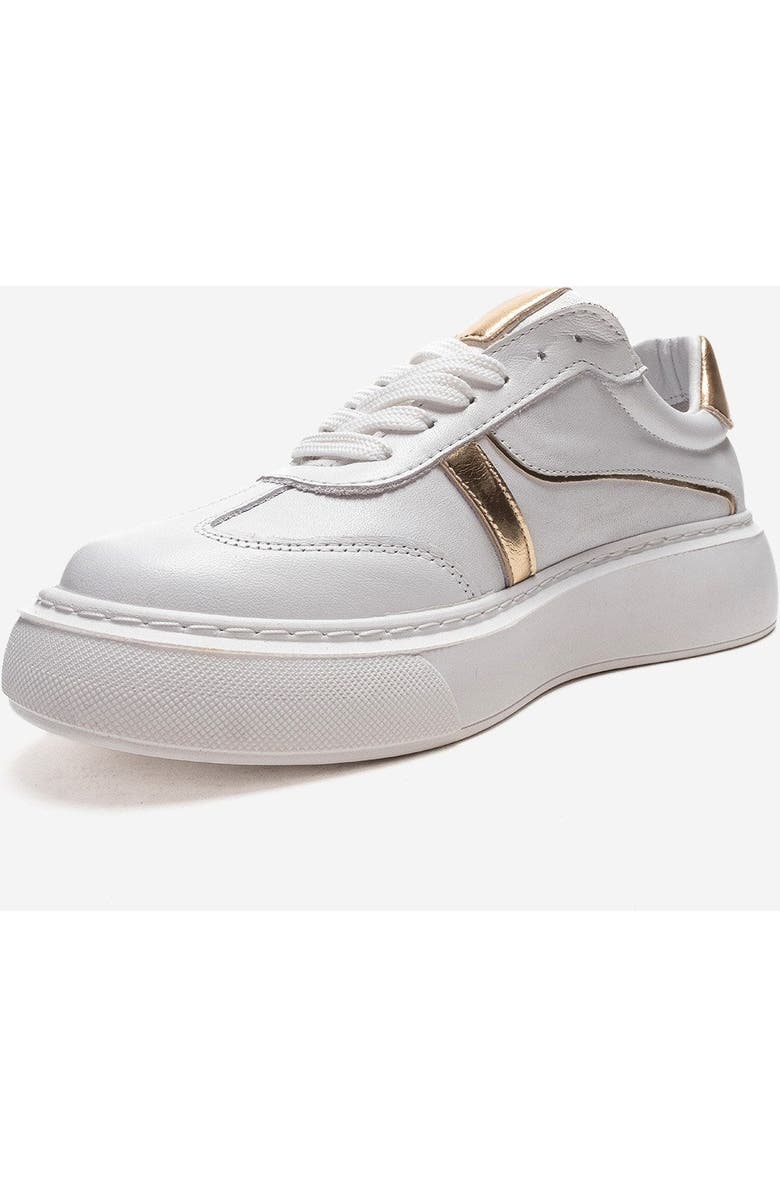 Forever & Always Shoes Ivara Leather Everyday Sneaker, Alternate, color, White