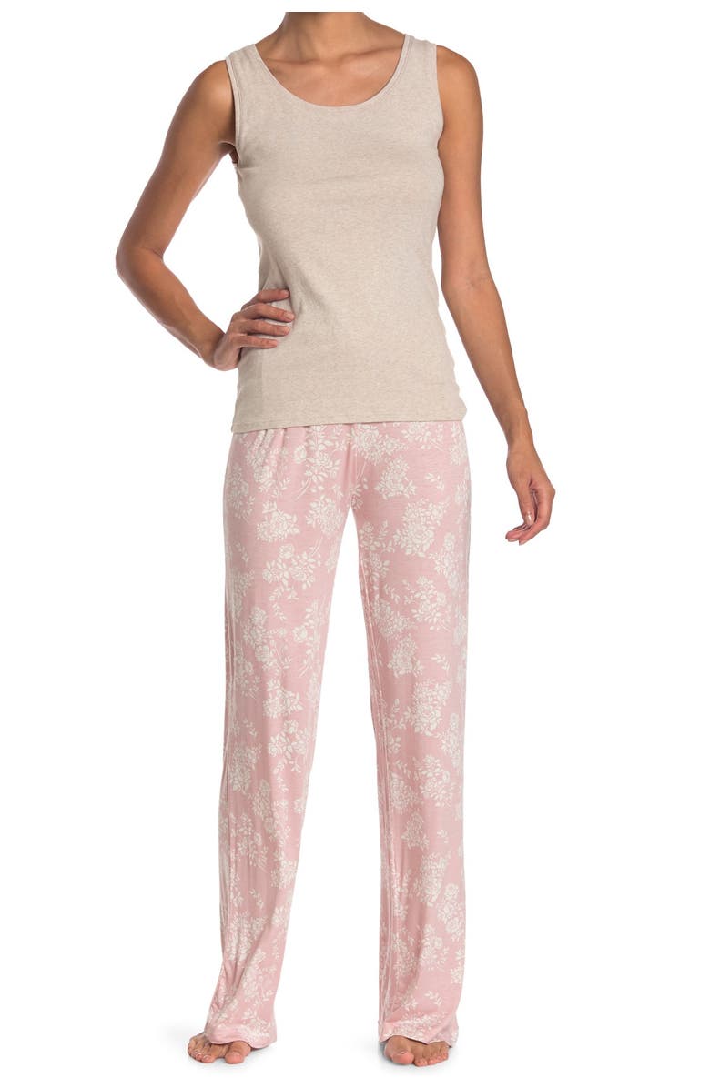 KATHY IRELAND Floral Printed Pajama Pants, Main, color, 