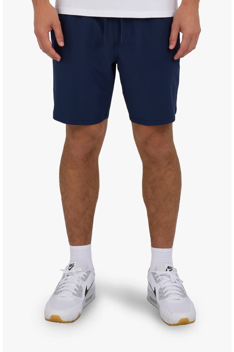 Active Drawstring Shorts, Main, color, DARK NAVY