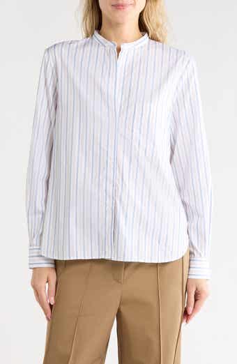 Tied Down Striped Cotton Shirt