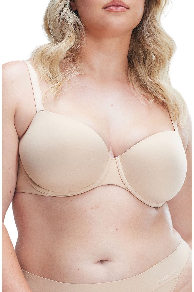 Soft N' Savage Padded Demi Bra, Alternate, color, HONEY NUDE